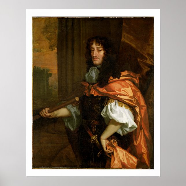 Prince Rupert (1619-82), c.1666-71 (olja på arbets Poster (Framsidan)