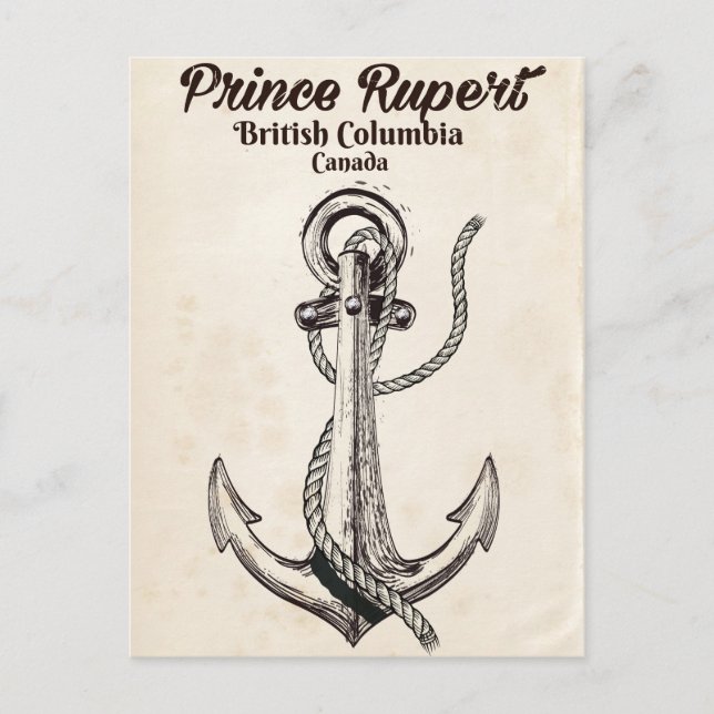 Prince Rupert, British Columbia Nautical poster Vykort (Framsida)