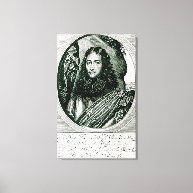 Prince Rupert från Rhen graverad av William Canvastryck (Framsida)