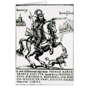 Prince Rupert på hästrygg Hälsningskort