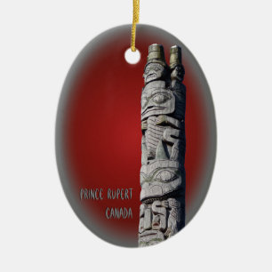 Prince Rupert Smycka Personifiera BC Souvenir Julgransprydnad Keramik