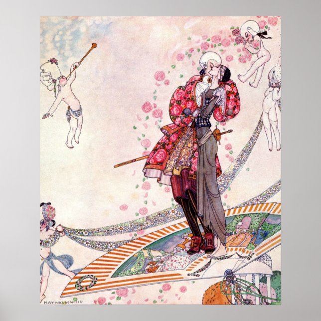 Prince Souci om Fläkt av Kay Nielsen Poster (Framsidan)