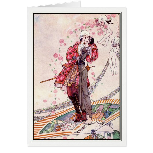 Prince Souci på fläkten av Kay Nielsen Hälsningskort (Framsidan)