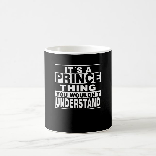 PRINCE Surname Personlig Gift Kaffemugg (Center)