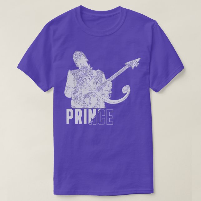 Prince White retro T Shirt (Design framsida)