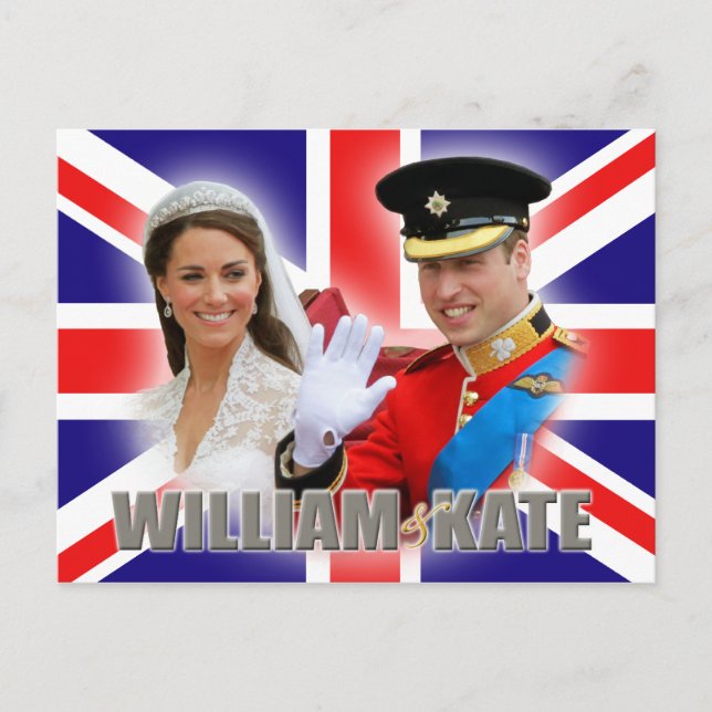 Prince William & Catherine Postcard Vykort (Framsida)