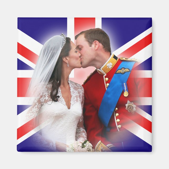 Prince William & Kate Balcony Kiss Magnet (Framsidan)