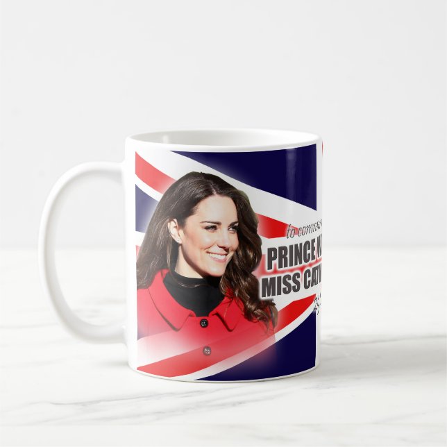 Prince William & Kate kunglig bröllopmugg Kaffemugg (Vänster)