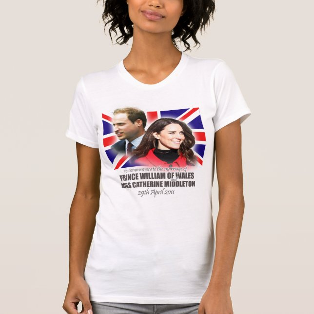 Prince William - Kate Middleton Bröllop Shirt T-shirt (Framsida)