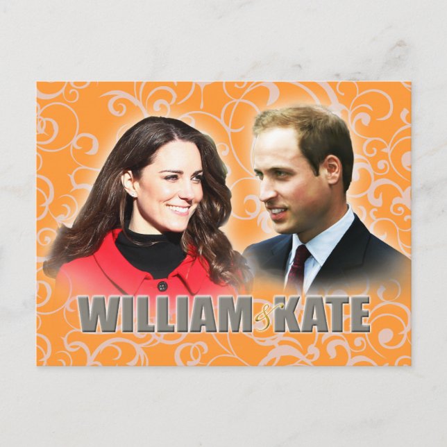 Prince William & Kate Middleton Postcard Vykort (Framsida)