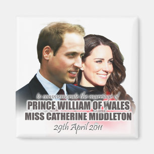 Prince William & Kate Royal Bröllop Magnet