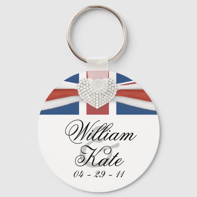 Prince William & Kate - Royal Bröllop Souvenir Nyckelring (Framsida)