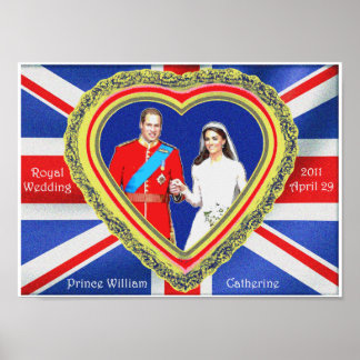 Prince William och Catherine Royal Bröllop Poster