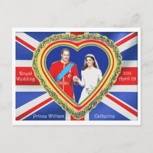Prince William och Catherine Royal Bröllop Vykort