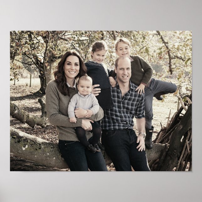 Prince William och Family Dec 2018 stilized Poster (Framsidan)