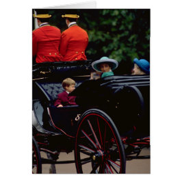 Prince William och Princess Diana on the Mall Hälsningskort
