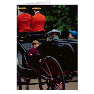 Prince William och Princess Diana on the Mall Hälsningskort