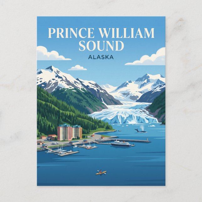 Prince William Sound USA blir Vykort (Framsida)