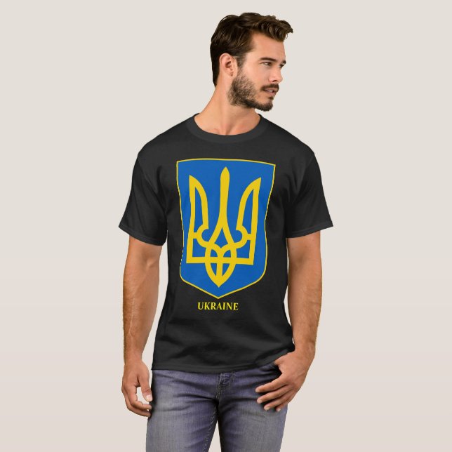 Princely State Symbol Volodymyr, Underbara Ukraina T Shirt (Hel framsida)