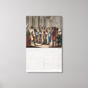 Princen de Conti (1664-1709) lovordar hertignollan Canvastryck