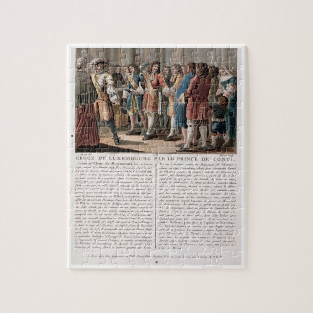 Princen de Conti (1664-1709) lovordar hertignollan Pussel (Vertikal)