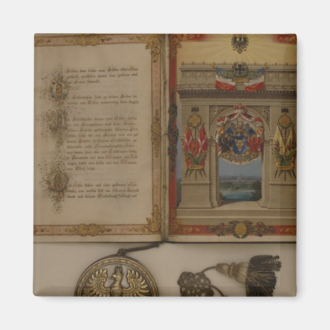 Prince's Diploma investerar Otto von Bismarck Magnet (Framsidan)