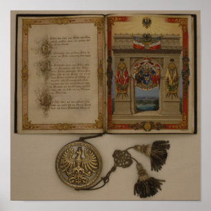 Prince's Diploma investerar Otto von Bismarck Poster