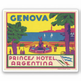 Princes Hotel Argentina Genova Klistermärken