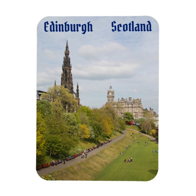 Princes Street Gardens, Edinburgh, Skottland Magnet (Vertikal)