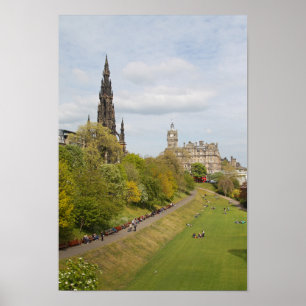 Princes Street Gardens, Edinburgh, Skottland Poster