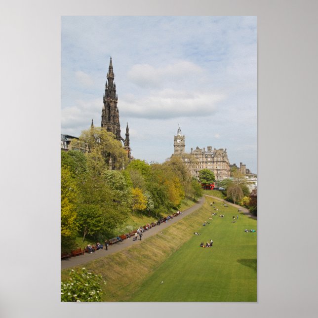 Princes Street Gardens, Edinburgh, Skottland Poster (Framsidan)
