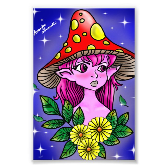 Princesa cogumelo  fototryck (Framsidan)