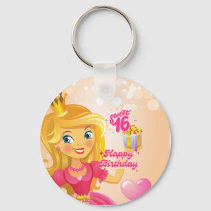 Princess 16:e födelsedagen nyckelring