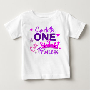 Princess 1st Birthday Girls Cute Personlig T-shirt