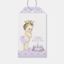 Princess 1st Birthday Party Tack Märkre