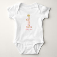 Princess 1st First Birthday Rosa och Guld