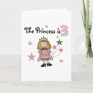 Princess 3rd Birthday Tshirts och Gifts Kort