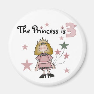 Princess 3rd Birthday Tshirts och Gifts Magnet