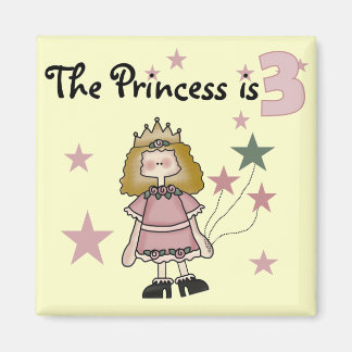 Princess 3rd Birthday Tshirts och Gifts Magnet