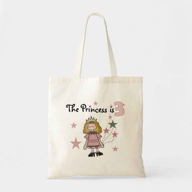 Princess 3rd Birthday Tshirts och Gifts Tygkasse (Framsidan)