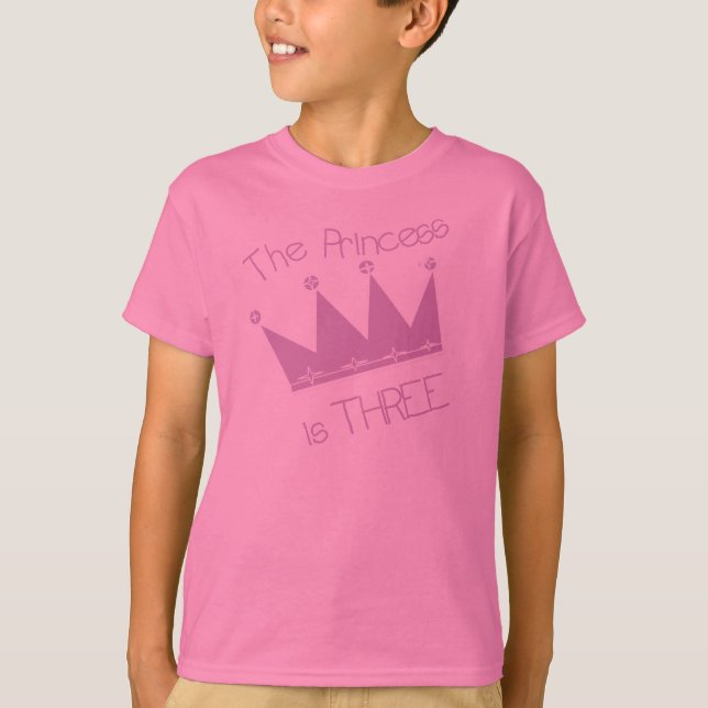 Princess 3rd födelsedag t-shirt (Framsida)