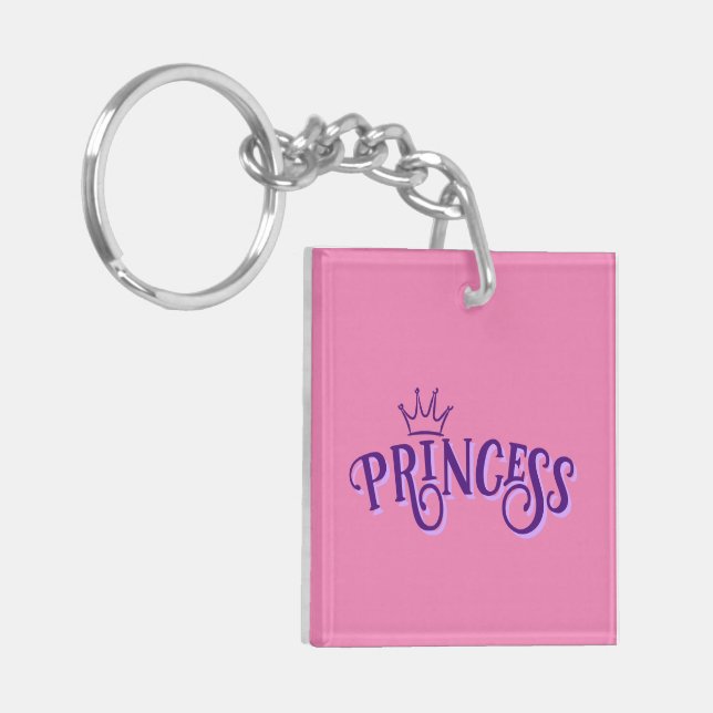 Princess Acrylic Keychain (Vänstra Framsidan)