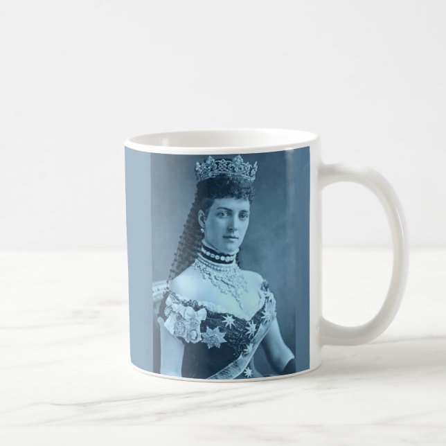 Princess Alexandra av Danmark i blått Kaffemugg (Höger)