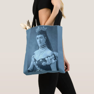 Princess Alexandra av Danmark i blåtttryck Tygkasse