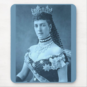 Princess Alexandra från Danmark i blått Musmatta