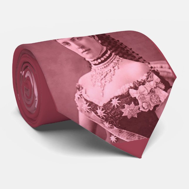 Princess Alexandra från Danmark i rosa print Slips (Rullad)