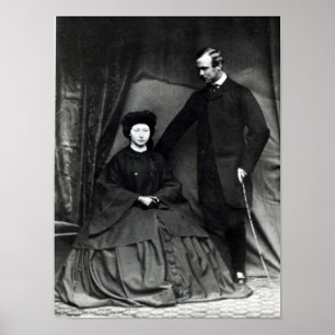 Princess Alice och prins Ludwig of Hesse, 1860 Poster