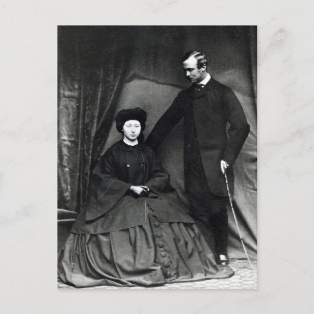 Princess Alice och prins Ludwig of Hesse, 1860 Vykort (Framsida)