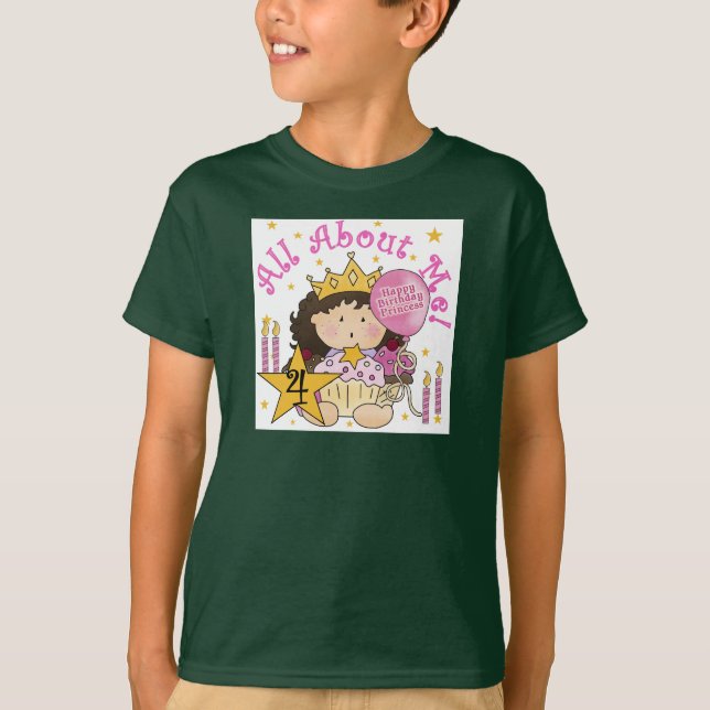 Princess All Om Me 4e födelsedagen Tshirts (Framsida)