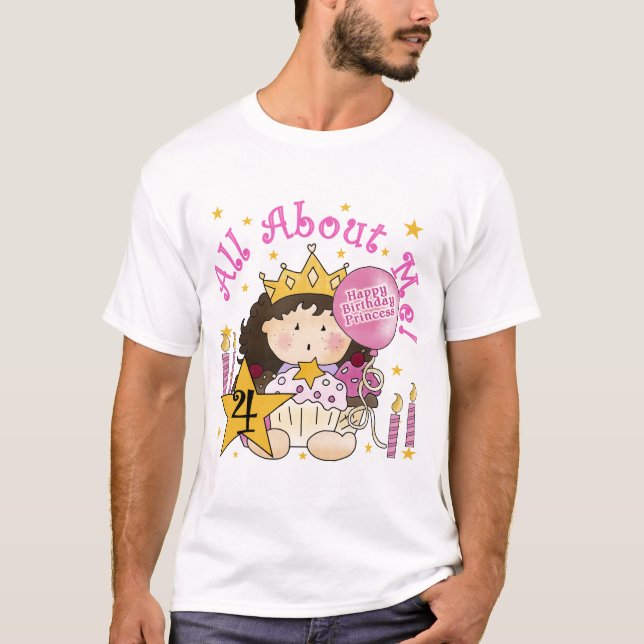 Princess All Om Me 4e födelsedagen Tshirts (Framsida)